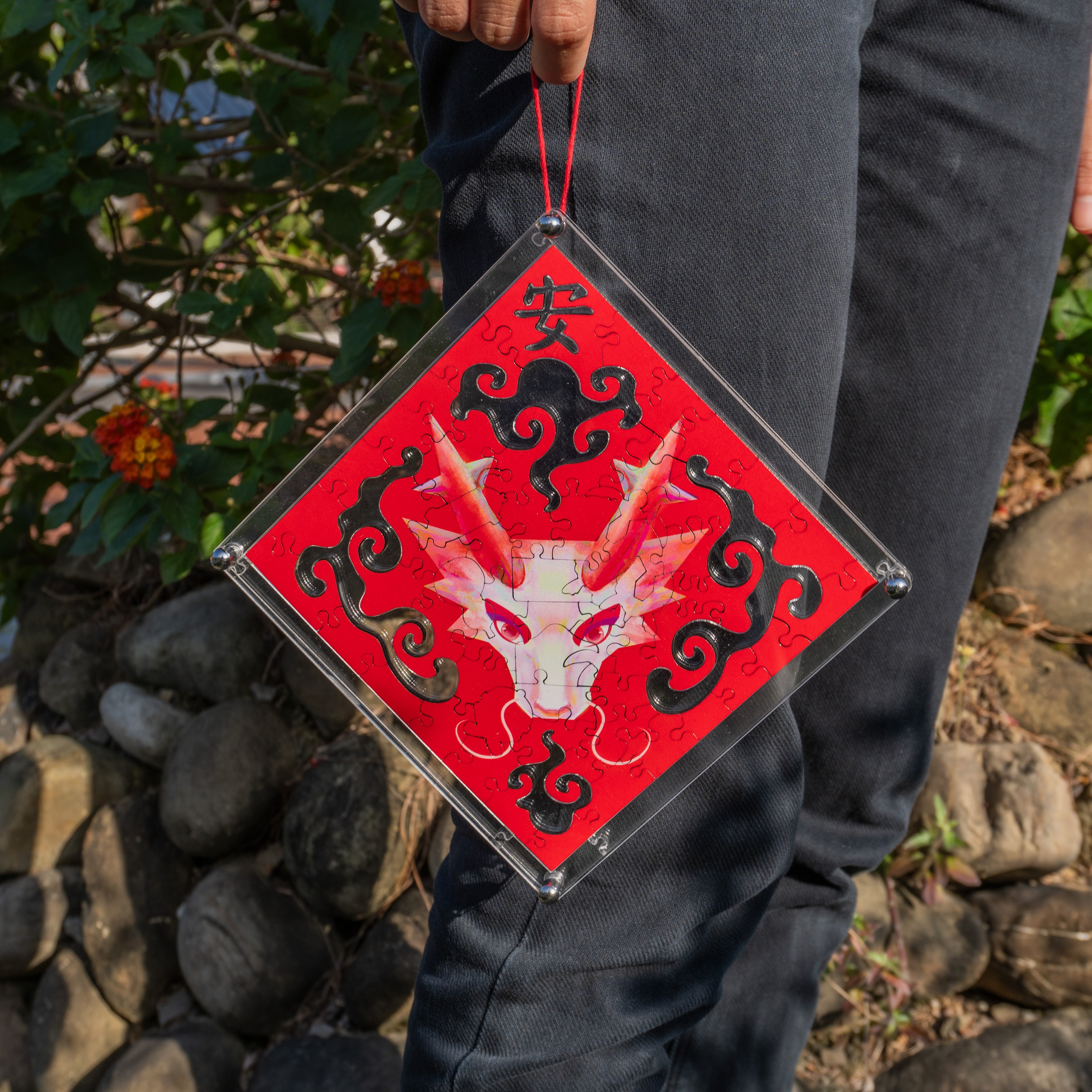 Paper Cutting Spring Couplets-Red Dragon