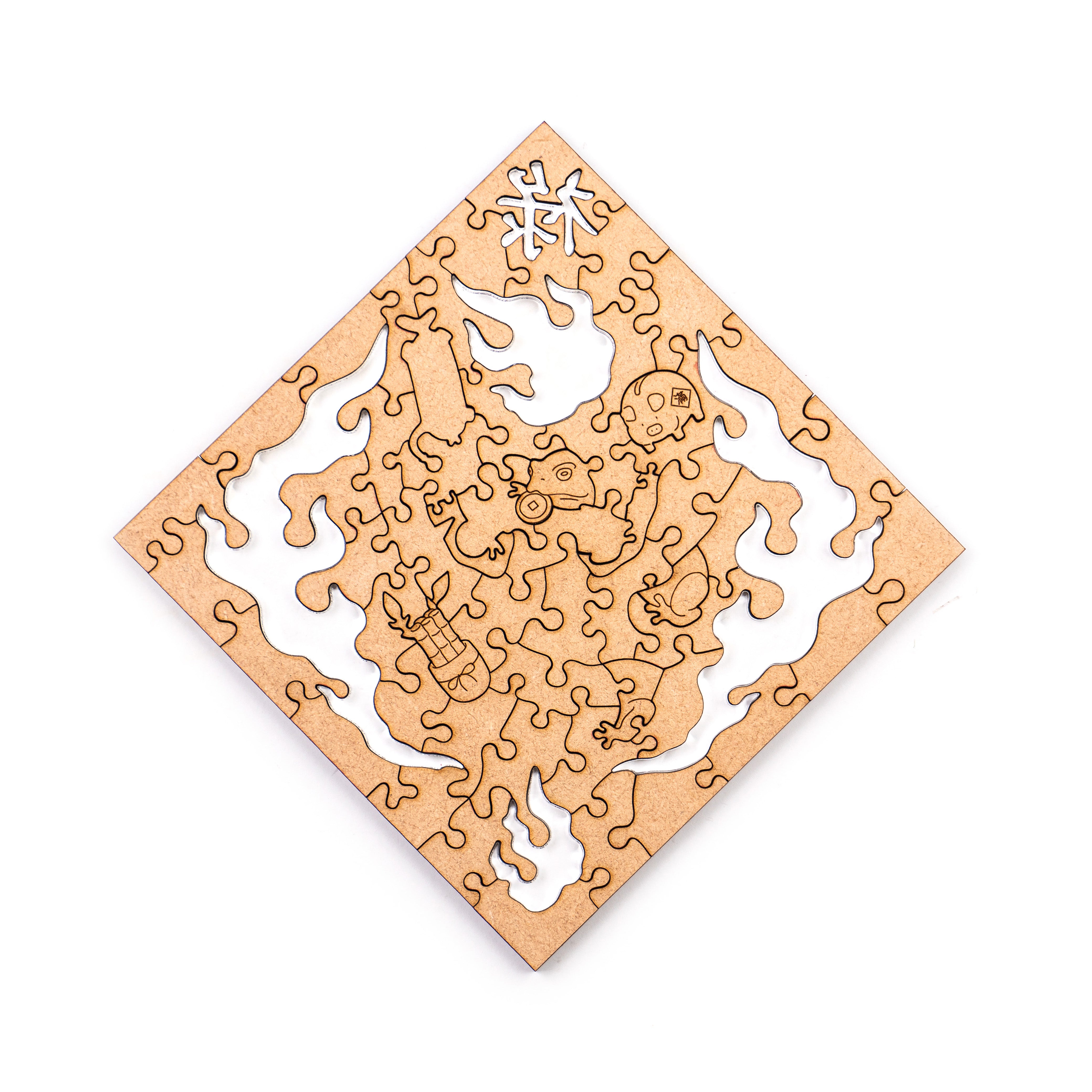 Paper Cutting Spring Couplets-Green Dragon