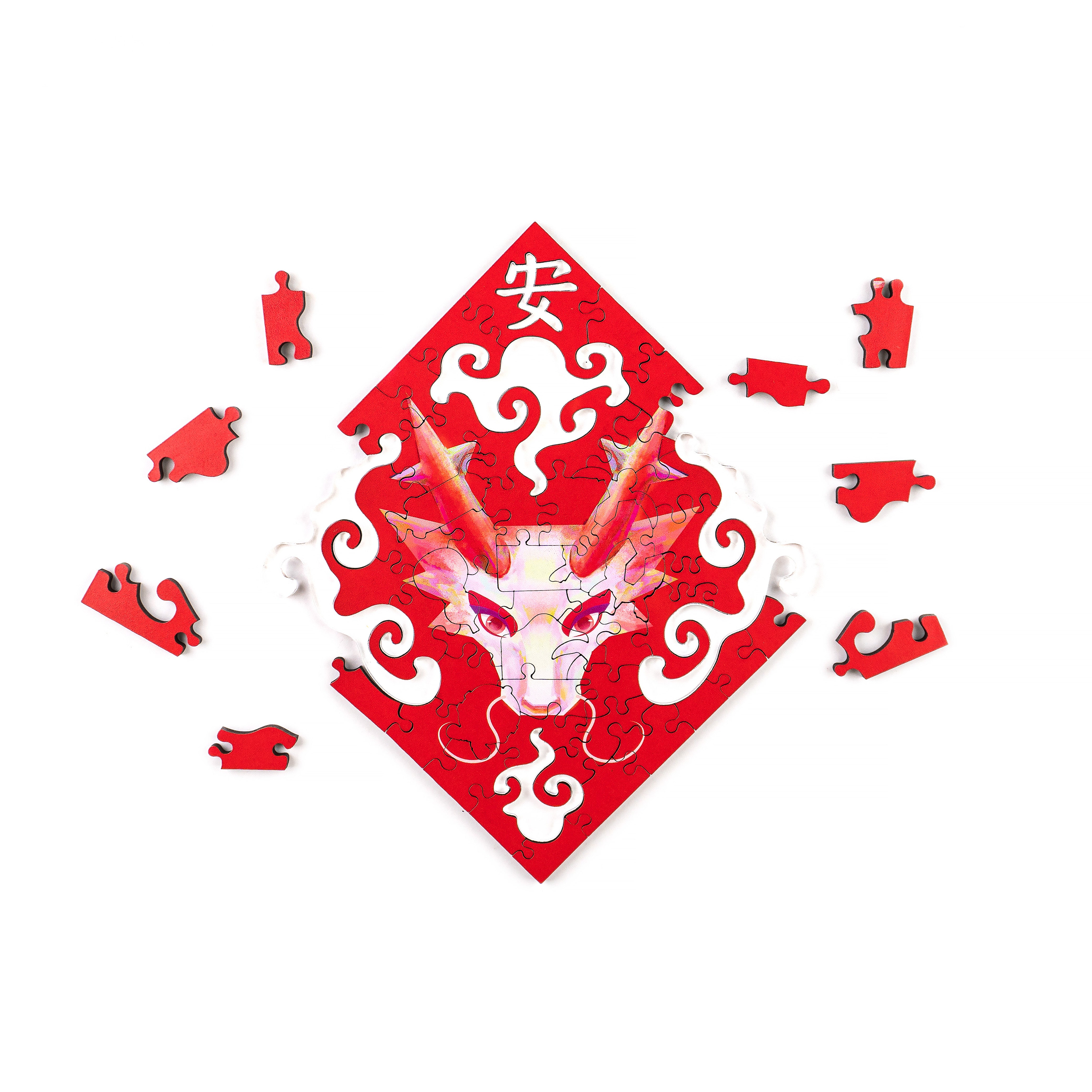 Paper Cutting Spring Couplets-Red Dragon